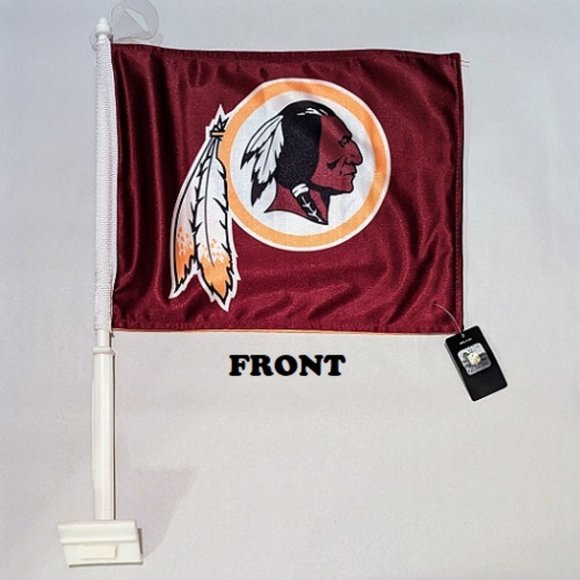 🏈🆕 WASHINGTON REDSKINS DOUBLE SIDED CAR FLAG - HOME-AWAY DESIGN - NFL - MEN - Picture 2 of 3